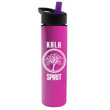 Slim Travel Tumbler 16 oz. Double Wall Insulated with Flip Straw Lid